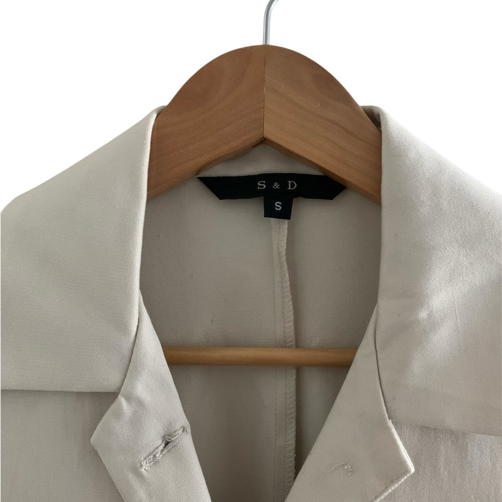 Khaki Stretch Trench Coat - Picture 2 of 8